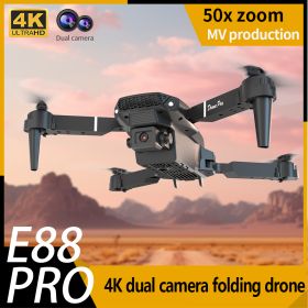 E88 Dual Camera Drone, WiFi FPV Double Folding RC Quadcopter Altitude Hold, Remote Control Toy For Beginners, Ideal Men's Gift For Outdoor Fun, Great