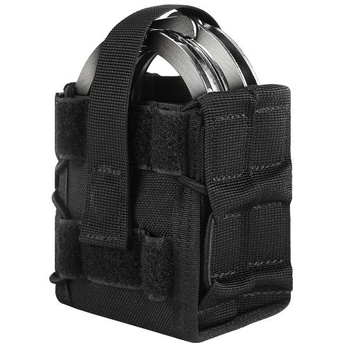 cDouble Handcuff Pouch, Open-Top MOLLE Tactical Handcuff Holster With Molle Belts Vest