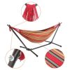 2-Person Hammock with Space Saving Steel Stand and Portable Carrying Bag, 48"W x 120" L, Red