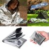 sWindproof Emergency Thermal Blanket; Waterproof Survive First Aid Kit For Outdoor Camping Hiking; 130*210