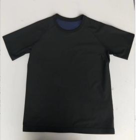 Men's Short Sleeve Athletic Fitness Body Shaping Tank Top (Option: Black-XL)