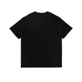 Fashionable Solid Color, Classic Popular Style, Suitable For Summer Casual Style, 180G Cotton T-shirt (Option: Black-S)