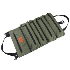 Car 16 Ann Canvas Tool Hanging Bag Car Storage Bag Electrician Bag Hardware Car Tool Bag (Color: Green)