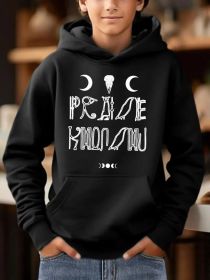 Men's Printed Hooded Sweatshirt (Option: Black-S)