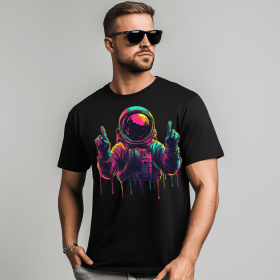 Men's Printed T-shirt (Option: Black-M)