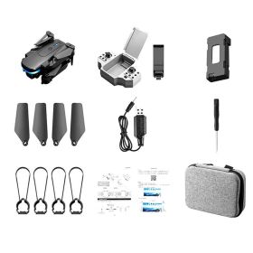 New KY910 Mini Drone 4K Professional HD Dual Camera 2.4G Wifi FPV Foldable RC Quadcopter Aerial Photography Aircraft (Ships From: China, Color: Black 4K Bag)