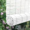 PVC Roll-up Outdoor Cordless White 1/4" PVC Light Filtering Roller Sun Shade, 6' x 6'