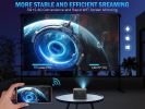5G WiFi Mini Bluetooth Projector 4K Support, 300 ANSI HD 1080P Portable Video Projector, ±40° Vertical Keystone|Zoom|Timer, DBPOWER Smartphone Project