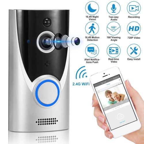 WiFi Video Doorbell Wireless Door Bell 720P HD WiFi Security Camera WiFi Video Doorbell Wireless Door Bell 720P HD WiFi Security Camera