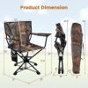 360� Swivel Hunting Chair Portable Foldable Hunting Chair with Mesh Cup Holder and Storage Pockets