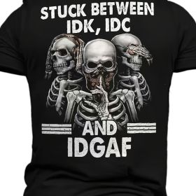 Fashionable Design Men's 3D Digital Hollow Pattern And Letter Printed Round Neck And Short Sleeved T-shirt, A Fashionable Casual Top For Outdoor Wear (Option: Black-S)